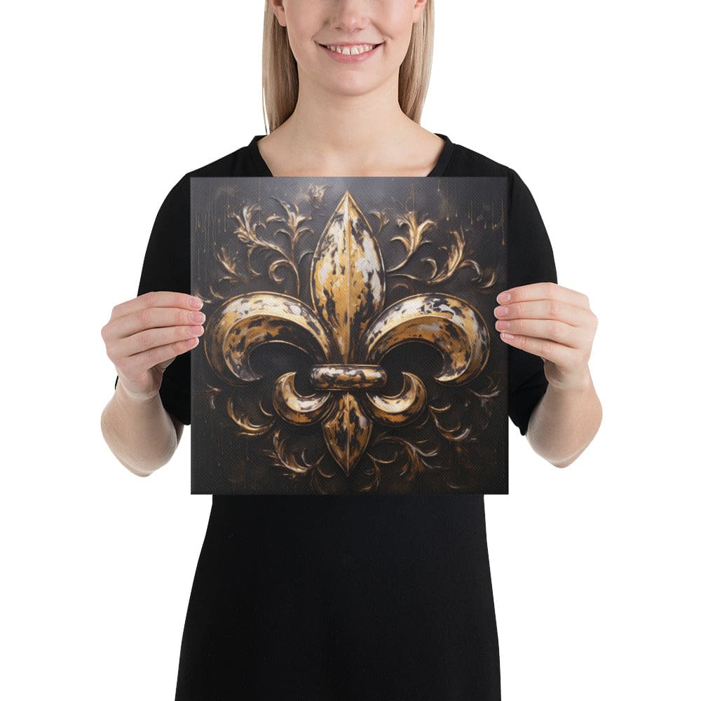 Fleur-de-lis Black and Gold - Canvas