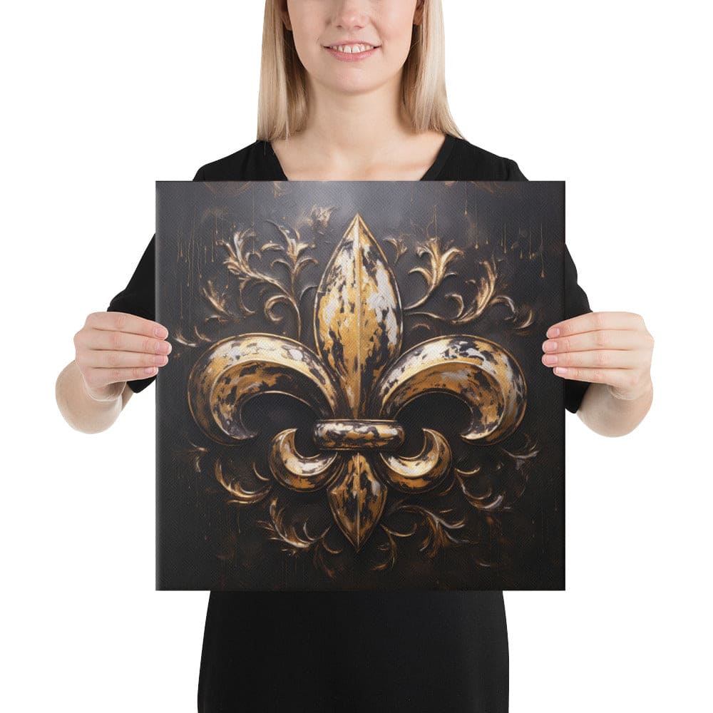 Fleur-de-lis Black and Gold - Canvas