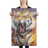 Purple and Gold Tiger - Canvas Art