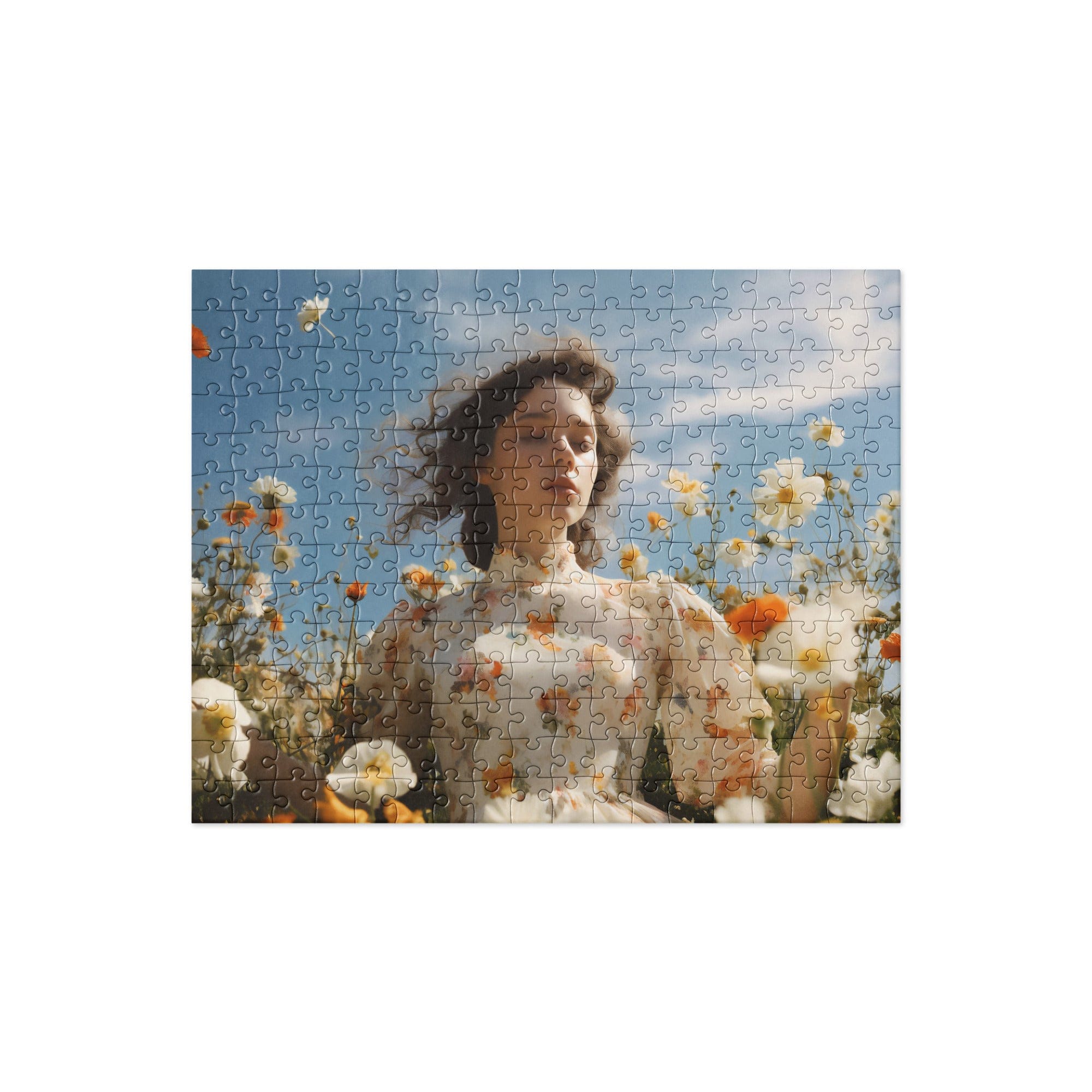 Woman in Field of Flowers - Jigsaw puzzle