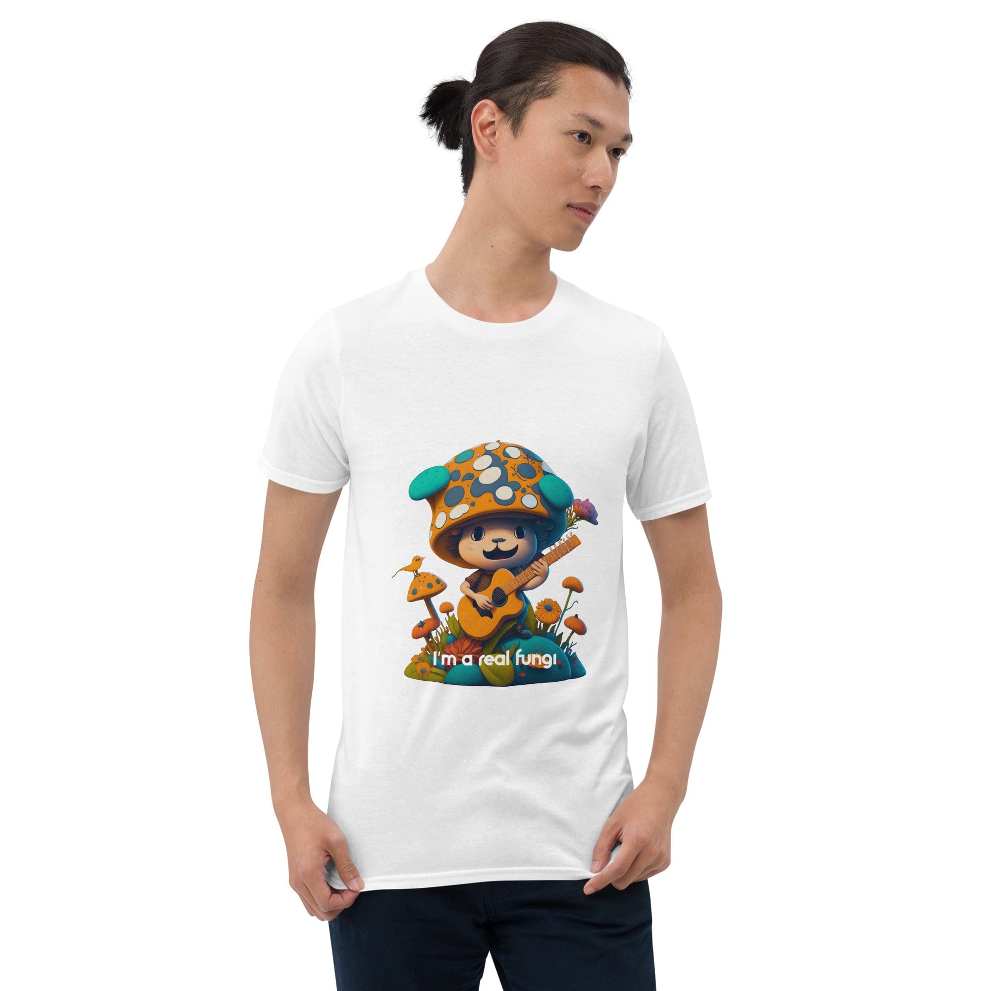 Mushroom Guy Playing Guitar - Short-Sleeve Unisex T-Shirt